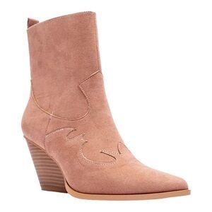 Qupid ROMI BURLWOOD SUEDE booties